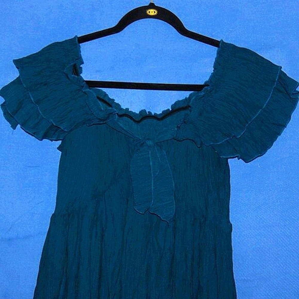 SHEIN Off Shoulder Ruffle Dress Large - Picture 2 of 5